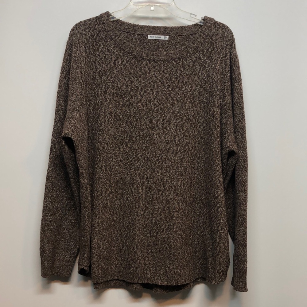 Pink Clover Cozy Brown flecked heathered Sweater Women's 3x Stitch Fix Plus Size